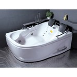 APPOLLO Угловая акриловая ванна с гидро- и аэромассажем, правая, 180x125 см