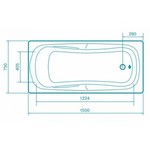 Artel Plast Марина - Прямоугольная акриловая ванна, 150x75 см